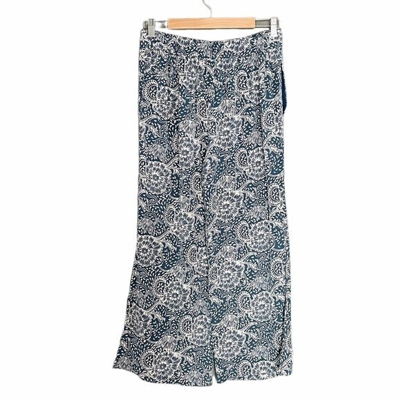 Anthropologie Maeve Blue Tile Print Flowy Pants Size SP Small Petite Boho Summer - Picture 3 of 12
